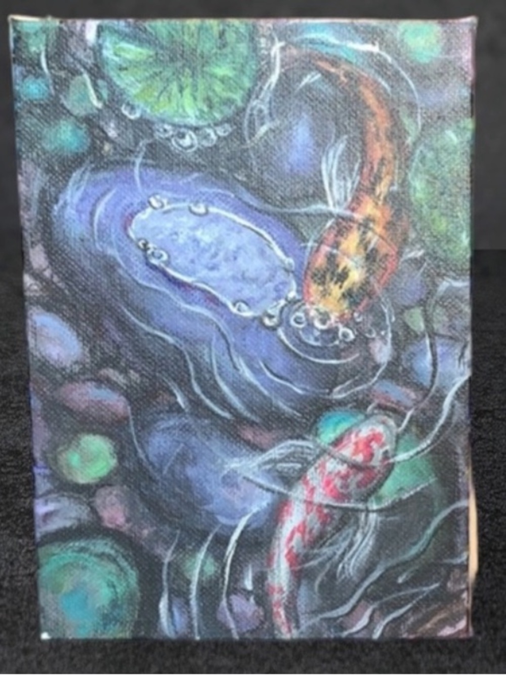 SALE!! Original 2 panel koi painting hand painted